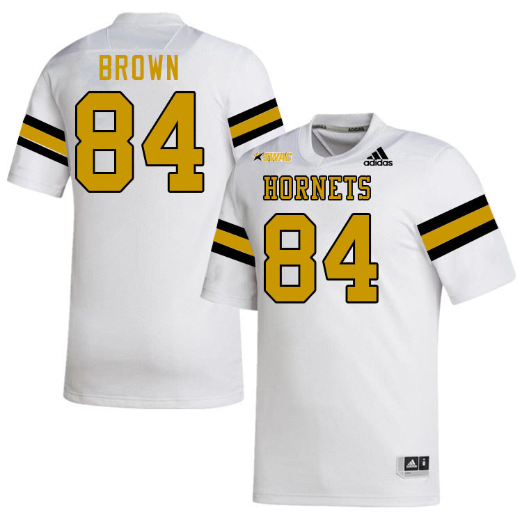 Alabama State Hornets #84 D'Antwan Brown College Football Jerseys Stitched Sale-White